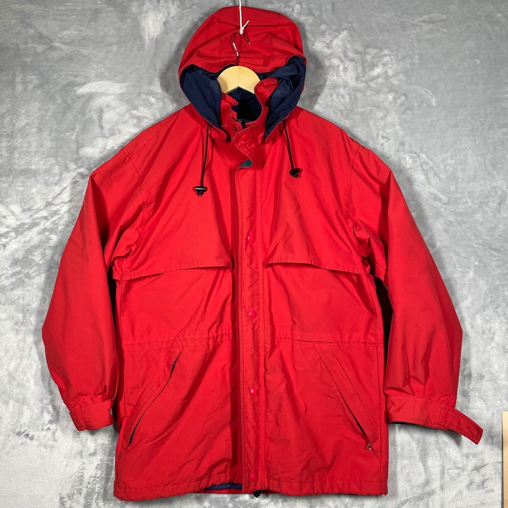 Eddie Bauer Vintage Red Gore-Tex Mountain Parka Jacket Mens Large 7343